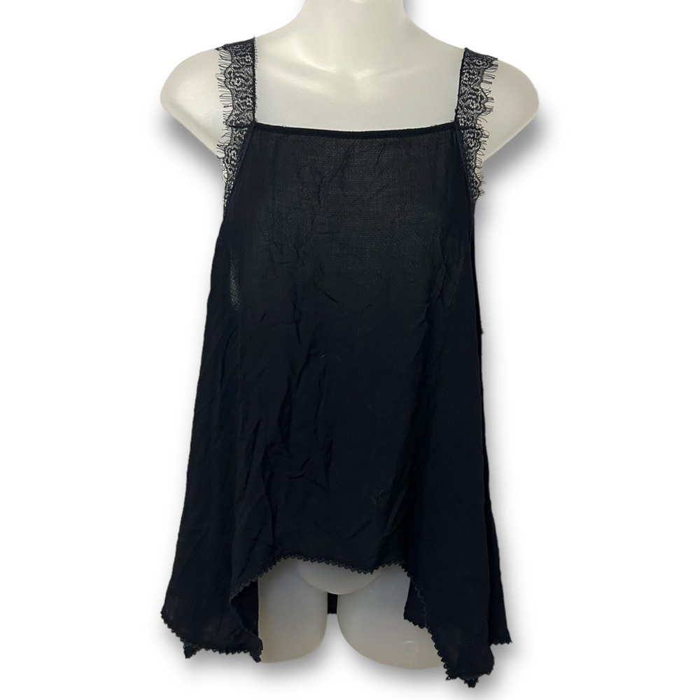 Black Free People Open Back Tank Top